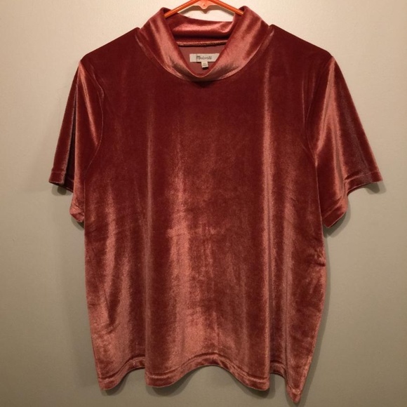 Madewell Tops - Crushed Velvet mock neck Madewell top